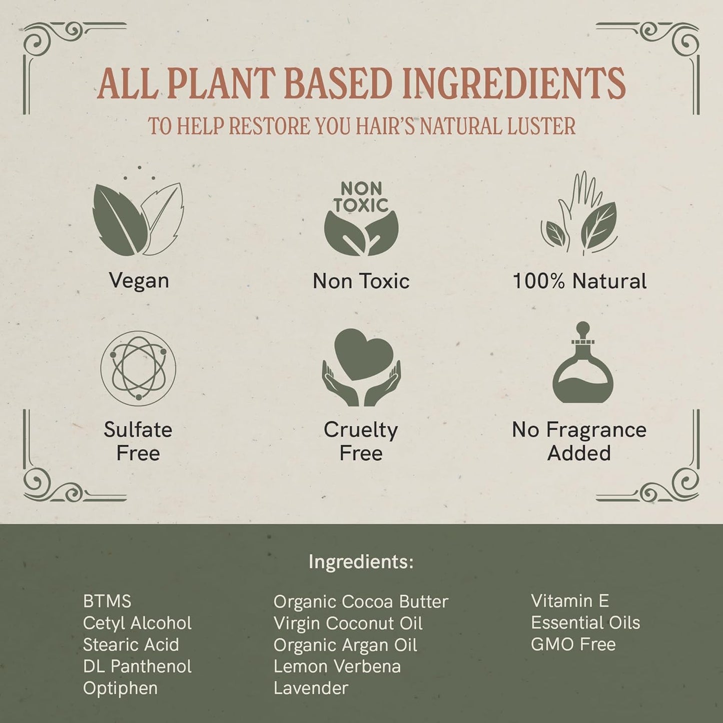 J·R·LIGGETT'S Conditioner Bar - Original Formula, All Natural Hair Conditioner with Coconut Oil & Cocoa Butter - Sulfate Free, Gmo Free, Plant-Based Ingredients for Soft & Smooth Hair, 1.75oz - 1 Pack