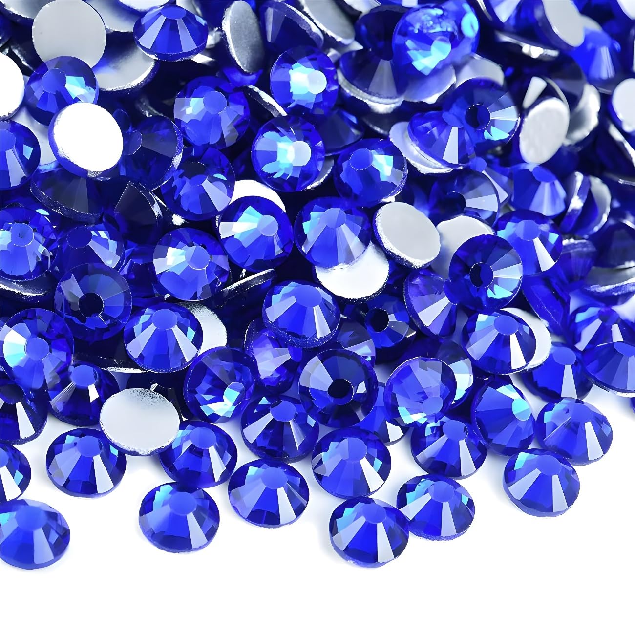 Flatback Rhinestones Round Gems for Nails Art and Crafts 1250Pcs SS20 5mm Glitter Crystals Stone DIY Bags Clothes Shoes (Sapphire)