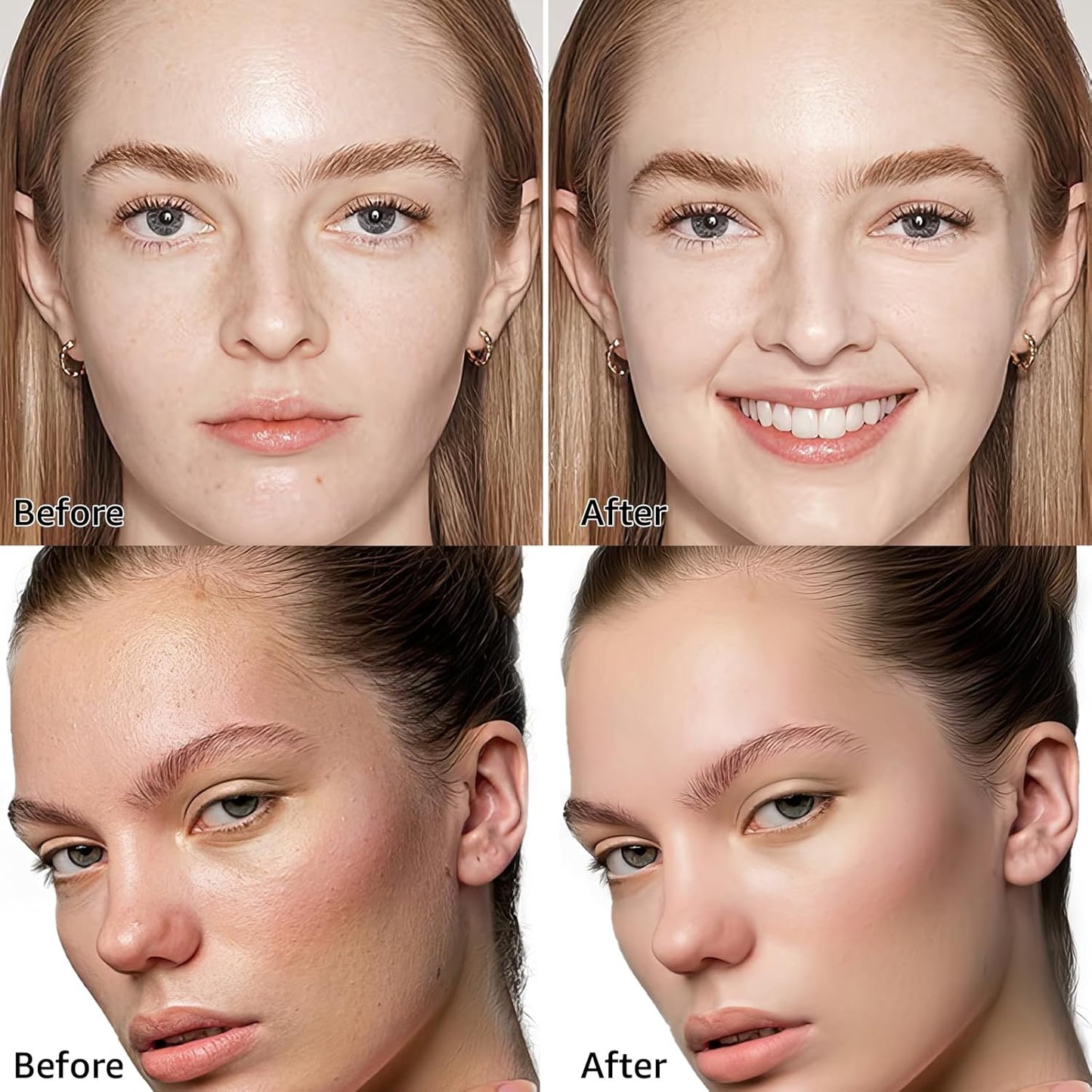 Mushroom Head Air Cushion CC Cream - Moisturizing BB Creams Foundation, Long-Lasting Waterproof New Air Cushion CC Cream Concealer for Even Skin Tone (Dark Brown, 1 PCS)