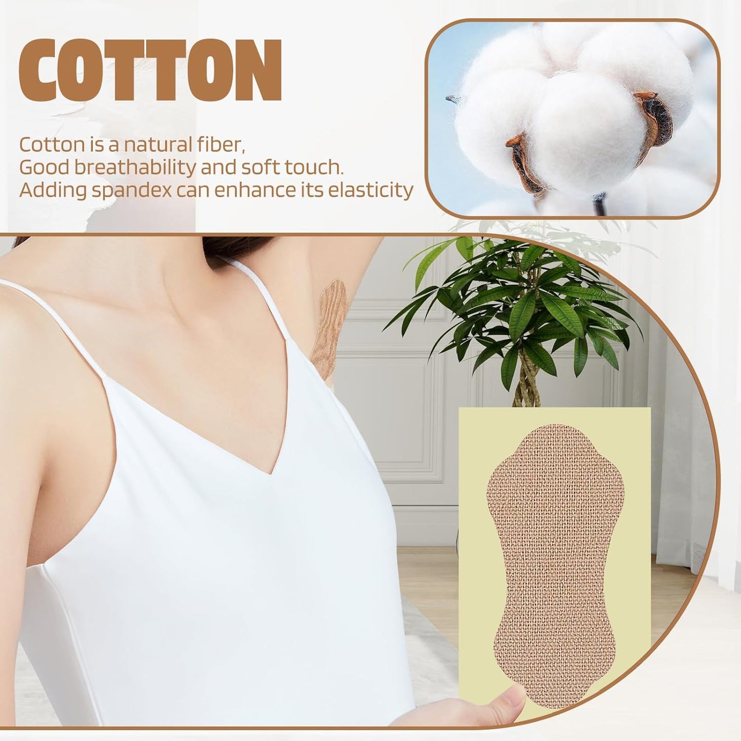 100 Pcs Underarm Sweat pads for Women Men, Disposable Absorbent Armpit Sweat Pads for Under Arms Clothing, Invisible Self-adhesive Arm Pit Anti Sweat Patches (100)