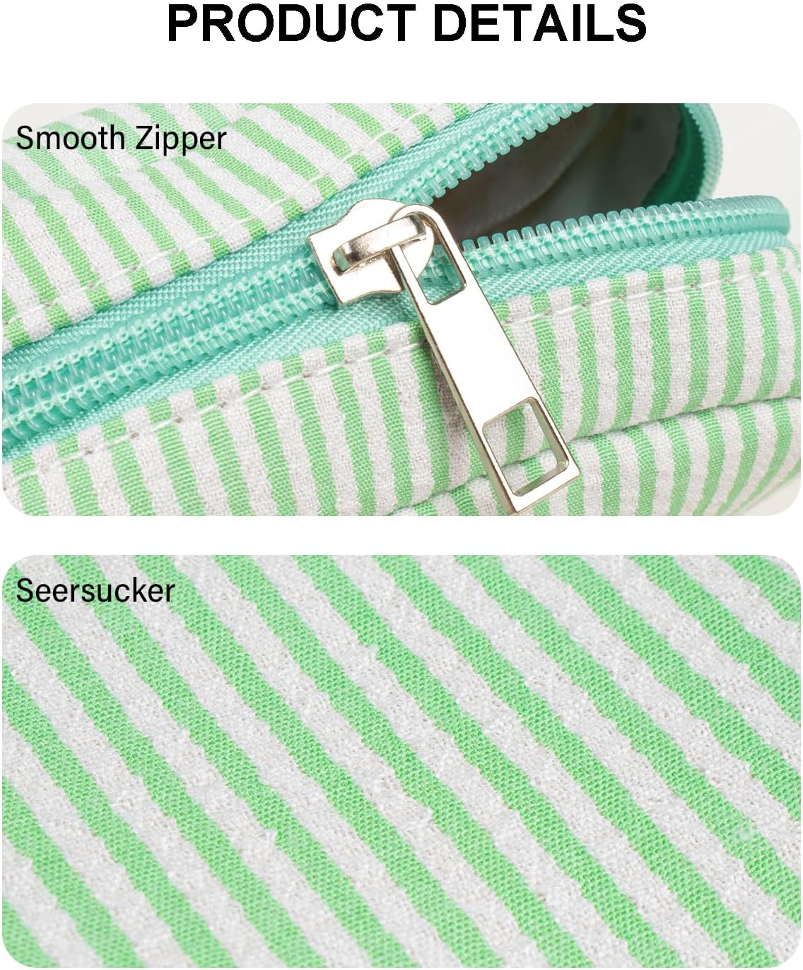 Mini Makeup Bag, Small Makeup Pouches for Purse Cute Cosmetics Bag Pouch with Slip-in Pockets Small Travel Toiletry Bag Makeup Storage Bag Lipstick Organizer Purse Essentials (Mini Green)