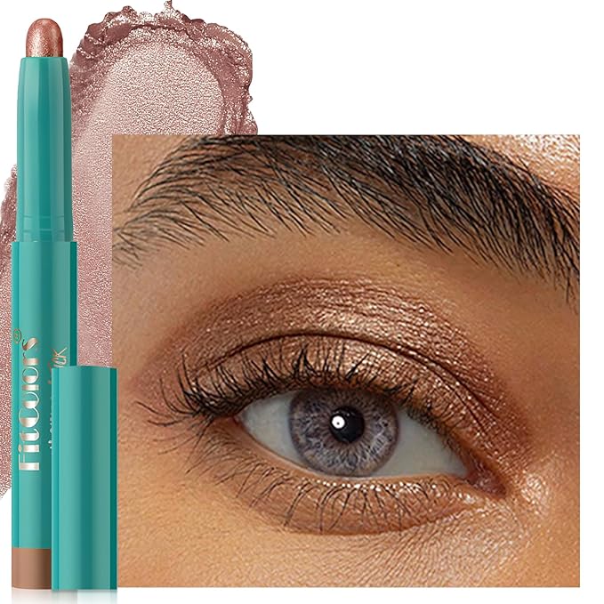 Eyeshadow Stick, Eye Brightener Stick Shimmer Smooth Cream Eyeliner Pencil Long Lasting Waterproof Glitter Highlighter Eye Shadow Makeup, Mauve Taupe