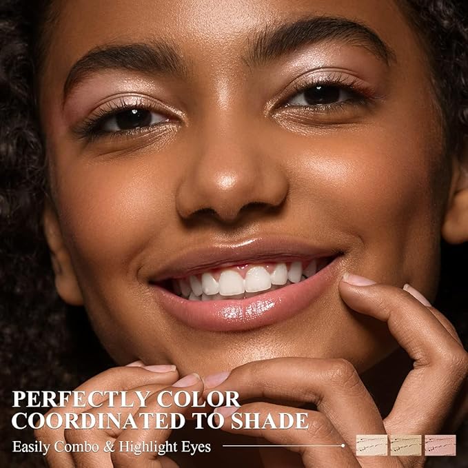 Neutral Eyeshadow Stick Makeup Set, Metallic Shimmer Matte Cream Eye Shadow Eyeliner Brightener Pencil Crayon - Classic 6PCS A004