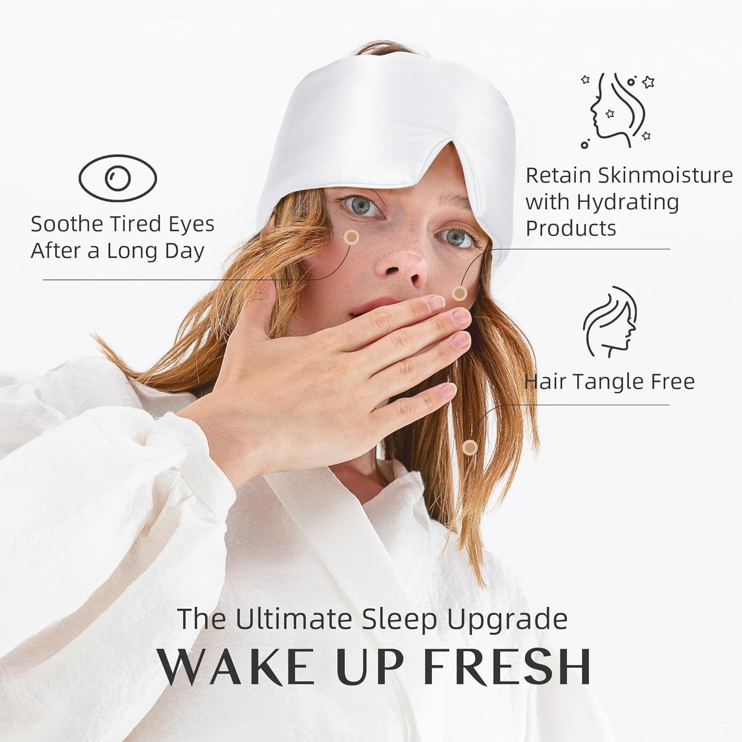 Silk Sleep Mask for Women and Men, Side Sleeper, 22 Momme Pure Mulberry Silk Total Blackout 100% Mulberry Eye Mask with Adjustable Headband Full Size, Eye Masks for Sleeping and Travel