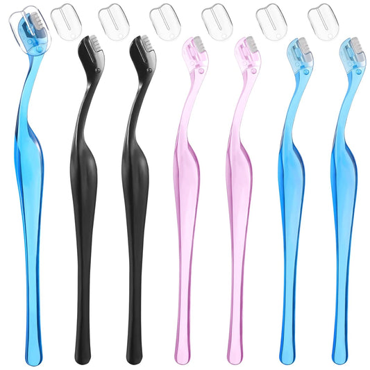 6Pcs Eyebrow Razor Mini Eyebrow Razor Trimmer Female Face Shaver Lip Hair Remover with Precision Cover Small Shaver for Women Makeup Face Care Tools(Blue, Pink, Black)