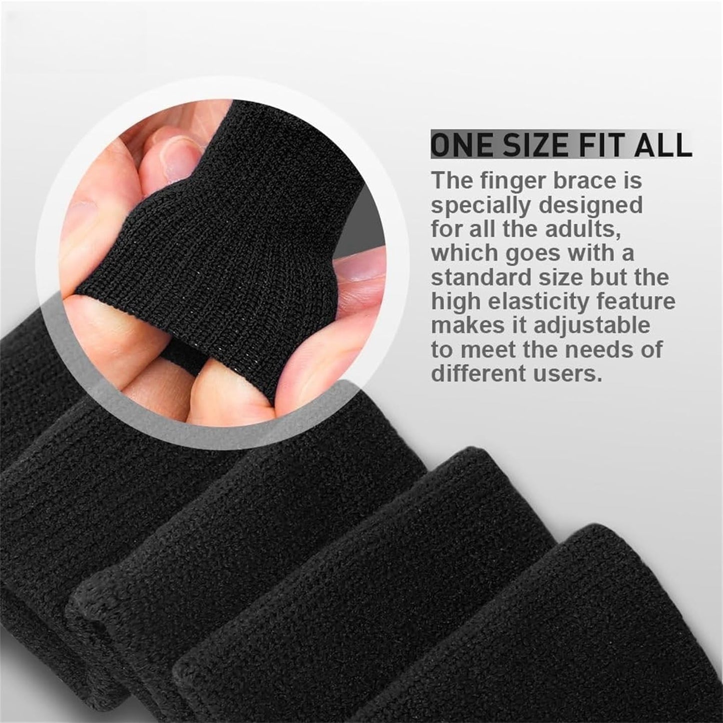 Finger Sleeves, Thumb Splint Brace for Finger Support, Breathable Elastic tape, Compression Pression Protector for Pain Relief (20, Color)