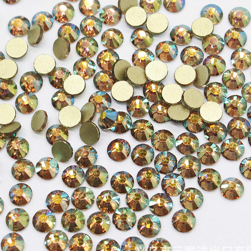 Rhinestones flat back gems round DIY decorative Nail Face and apparel accessories ss3-20 mix size(1440pcs ghost light)