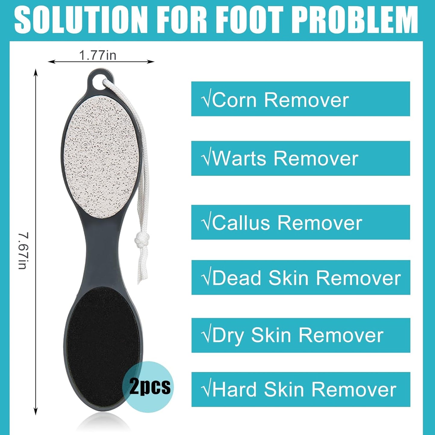 Foot File Callus Remover-3 Pcs 4 in 1 Foot Scrubber Dead Skin Remover for Feet,Pumice Stone, Foot Rasp and Sand Paper for Home Foot Care,Foot Brush for Shower (Grey Pedicure Foot File)
