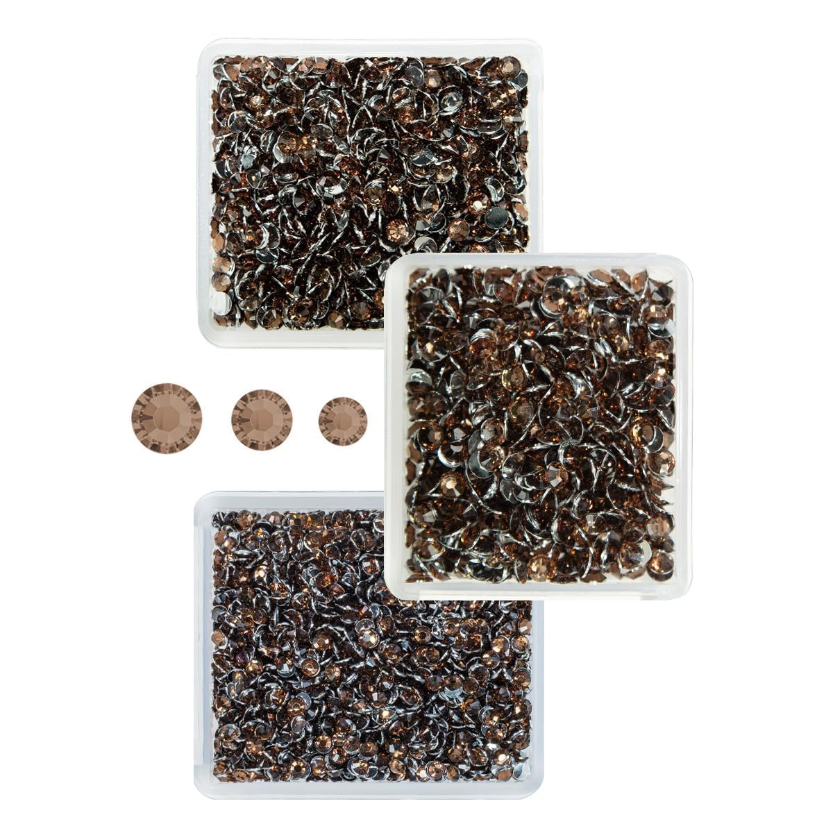 Brown Crystal Resin Rhinestones for Crafting Brown Coffee Flatback Stones 3mm 4mm 5mm Non-Hotfix Diamonds Crystals Gems for Nails Face Eyes Makeup Body Tumblers Bottles Mugs DIY Crafts Decor