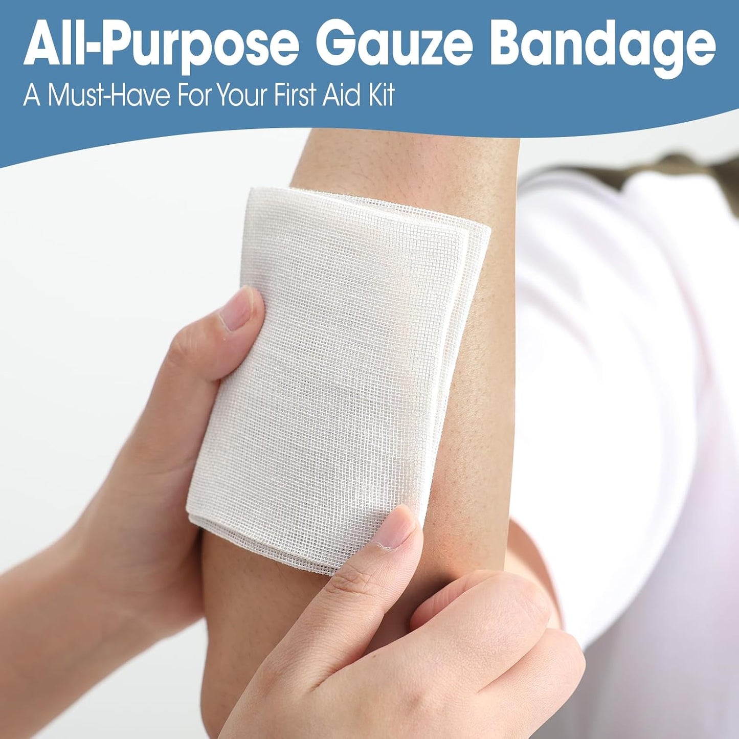 AZEN 120 Pack Sterile Gauze Pads, 3" x 4" Non Stick Gauze Pads, 8-Ply Cotton Gauze Sponges for Wound Care and First Aid, Highly Absorbent Individually Wrapped Medical Gauzes