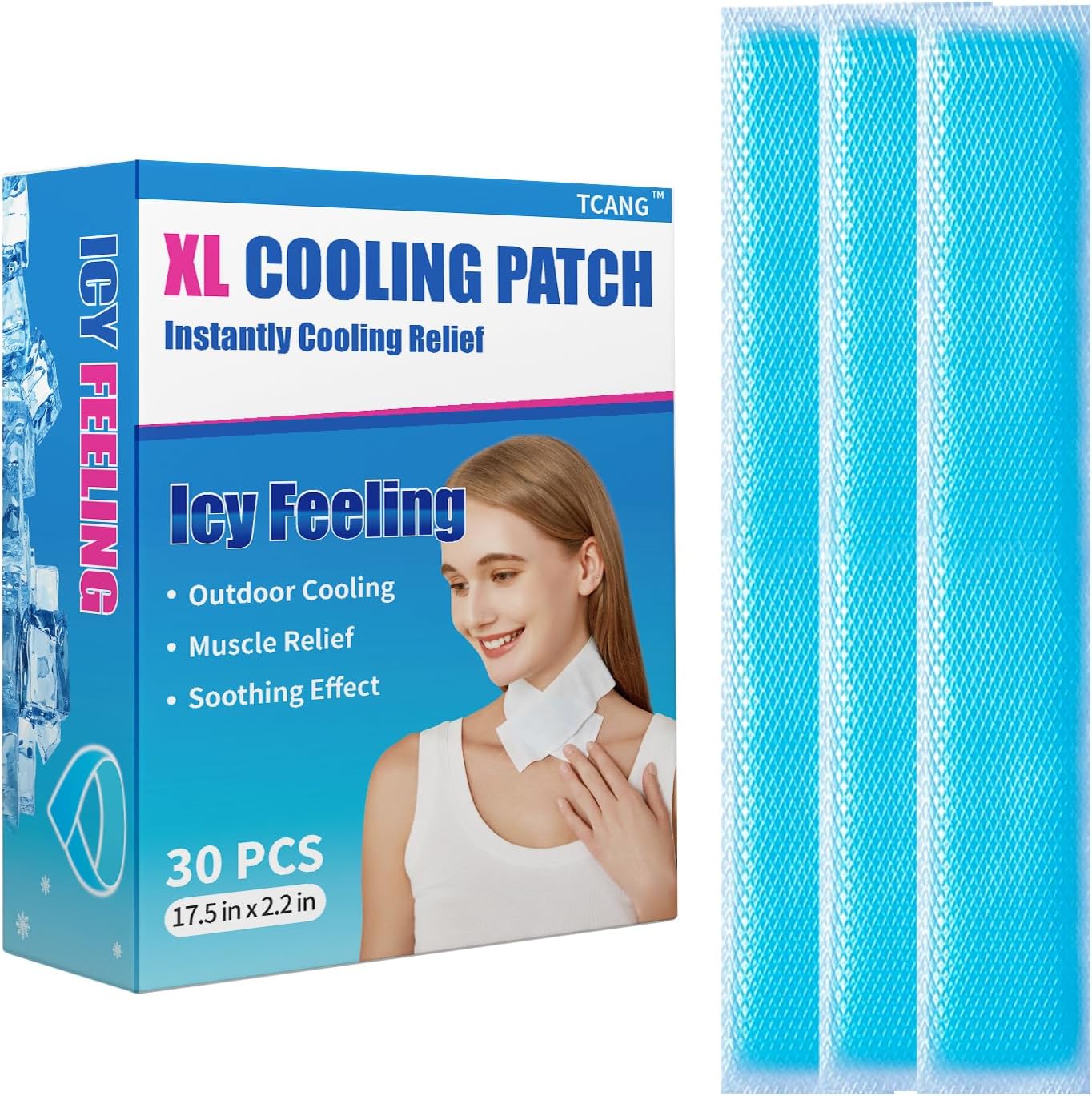 Instant Cooling Ice Packs for Outdoor Activities Summer Heat Relief - Large Disposable Cooling Patches for Neck Body, Camping Hiking Sports, Instant Temperature Drop 30 Pack