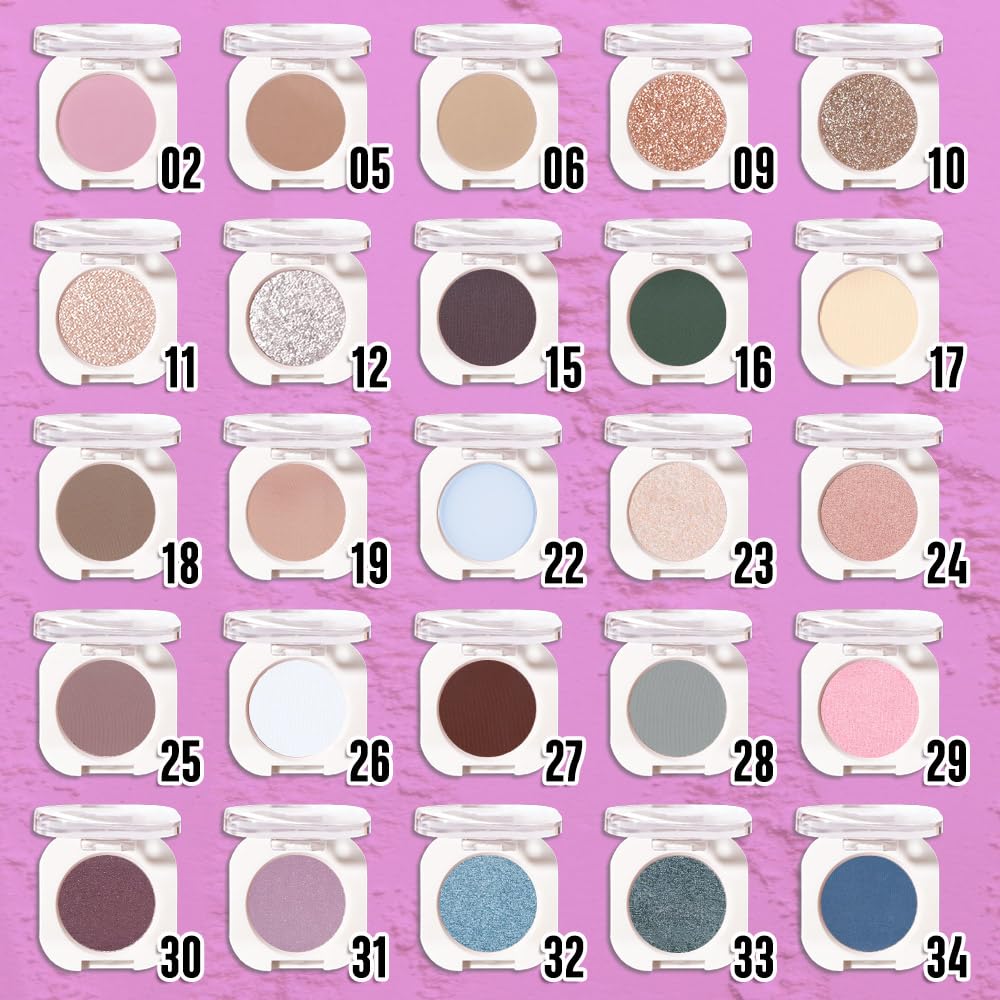 Violet Purple Matte Eyeshadow Palette for Women, Single Monochrome Eye Shadow Makeup, Shiny Pressed Powder, Blendable Natural sombras para ojos, Holographic,Vegan,Travel -31