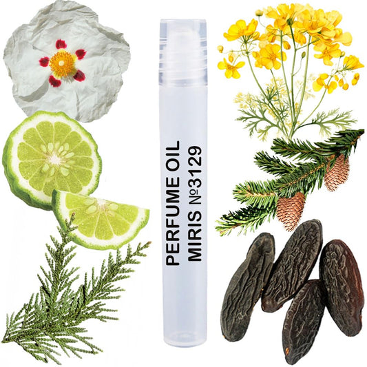 MIRIS Perfume Oil No. 3129, Inspired by Spirit Of The Brave, Long-Lasting Men Roll-On, Rollerball 0.34 Fl Oz / 10 ml