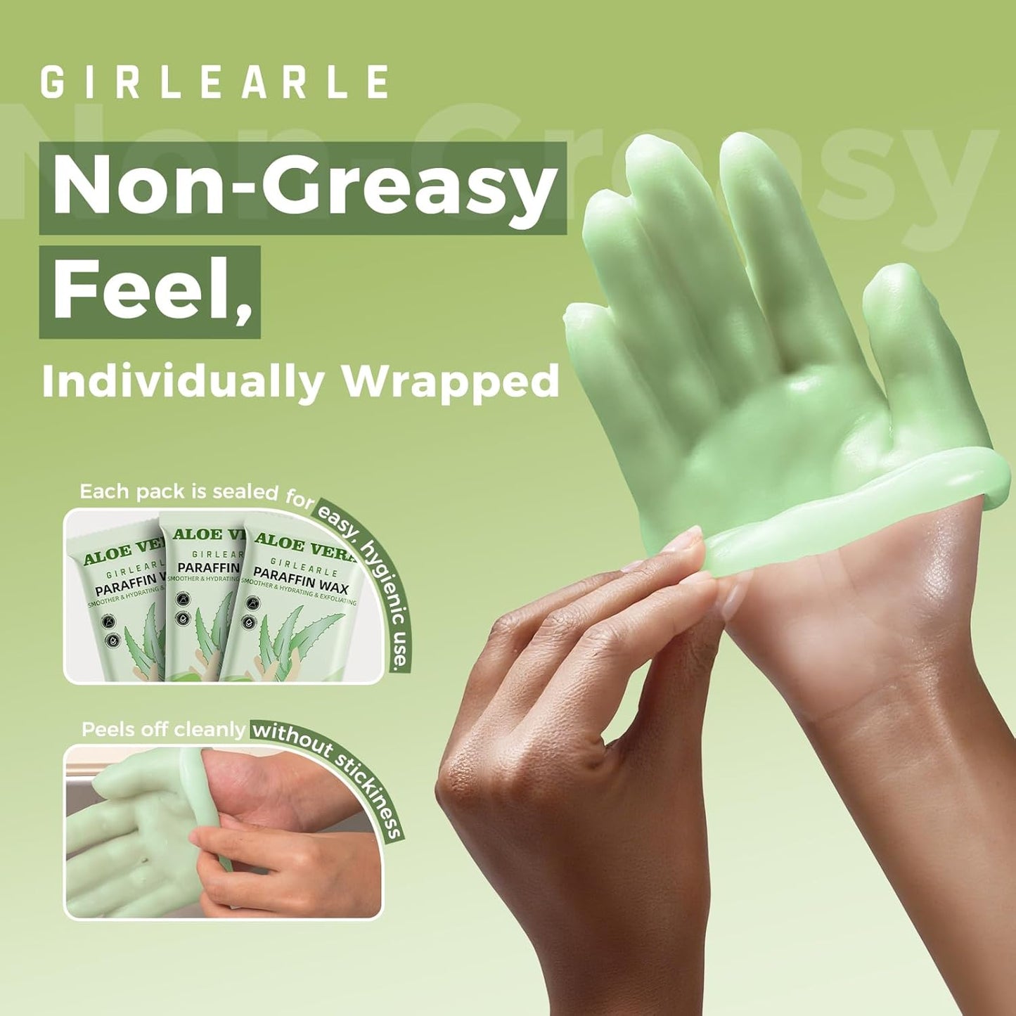 Paraffin Wax Refills 10 Packs for Paraffin Wax Bath Machine - for Dry Cracked Skin on Hands, Feet, Elbows - Moisturizing Hydration to Relieve Stiff Muscles & Joints (Aloe vera)