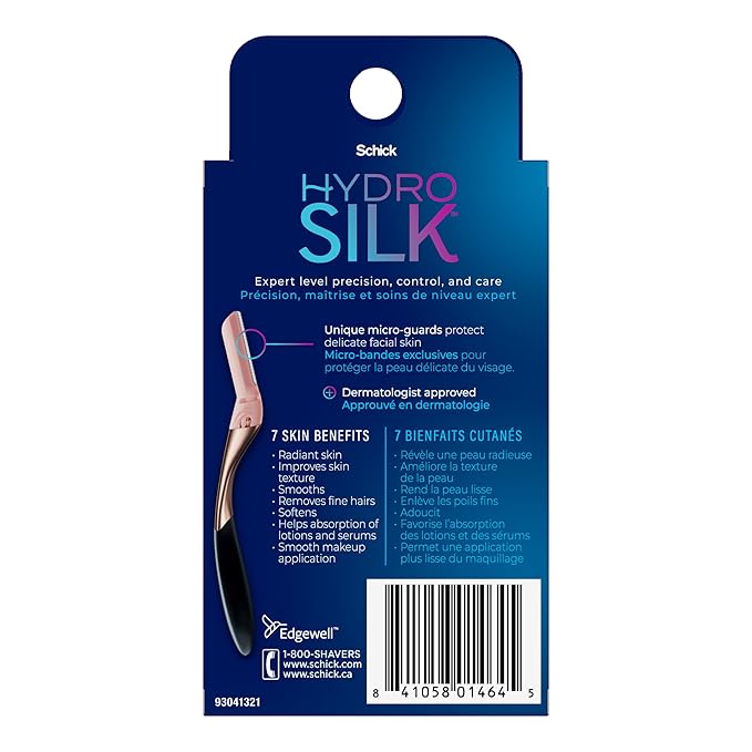 Schick Hydro Silk Dermaplaning Wand Refill Blades, 3ct Dermaplane Microblades for Face
