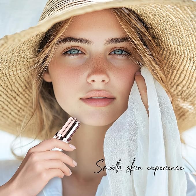 Hair Remover for Face Woman, Electric Face Shaver for Women, Peach Fuzz with 2 Pc Replacement Heads, USB Rechargable