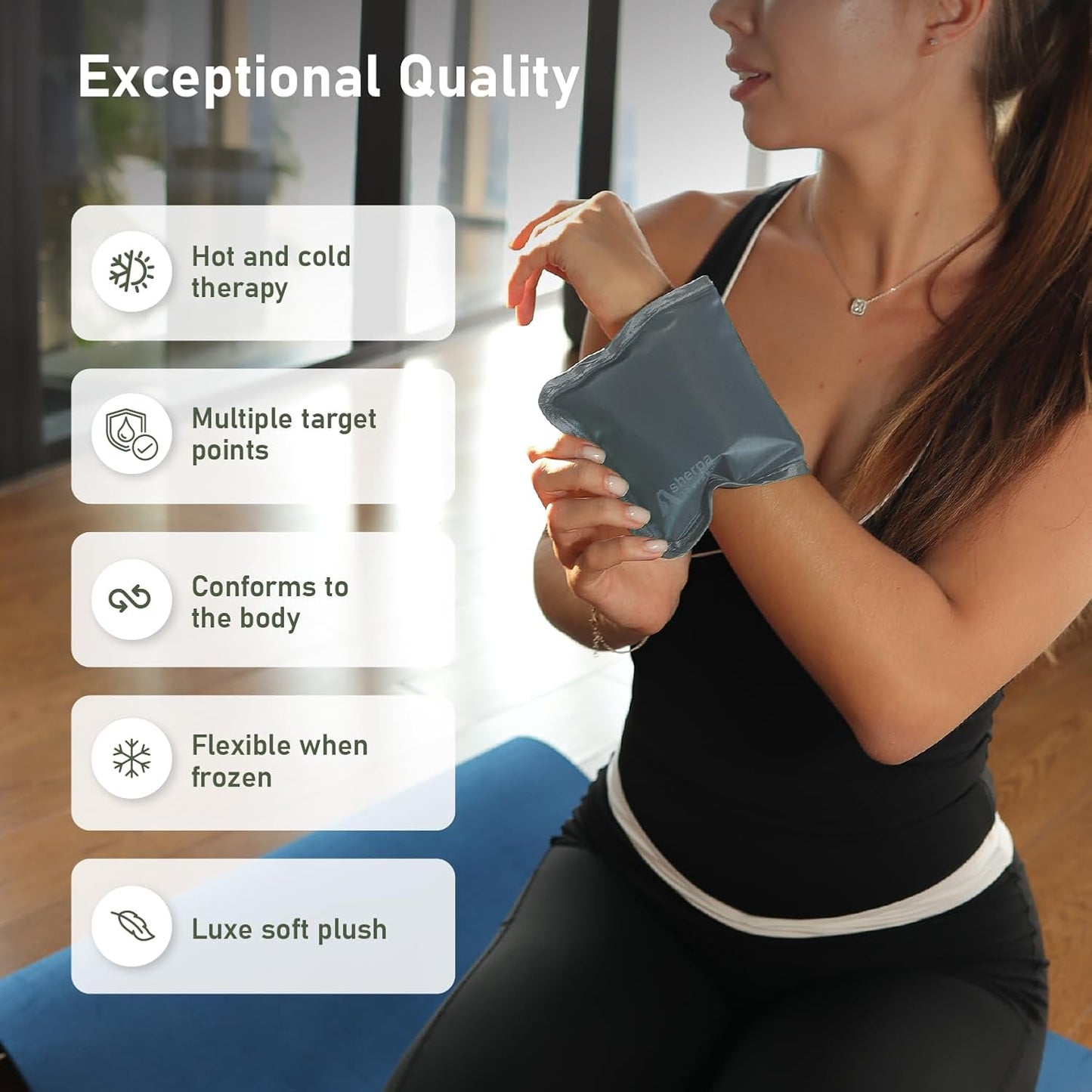 Small Flexible Gel Ice Packs for Injuries Reusable - Soft Hot and Cold Packs for Injuries for Ankle, Hand, Wrist, Head Pain Relief - 5" x 10" - 2PK - Grey