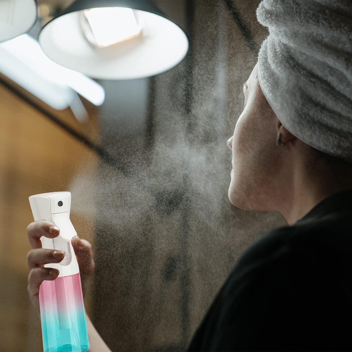 Spray Bottle for Hair (6.8OZ /200ML) Continuous Ultra Fine Mist Sprayer for Hair, Salons, Barber, Plants, Skin Care, Cleaning 2 Pack GRADIENT PINK BLUE