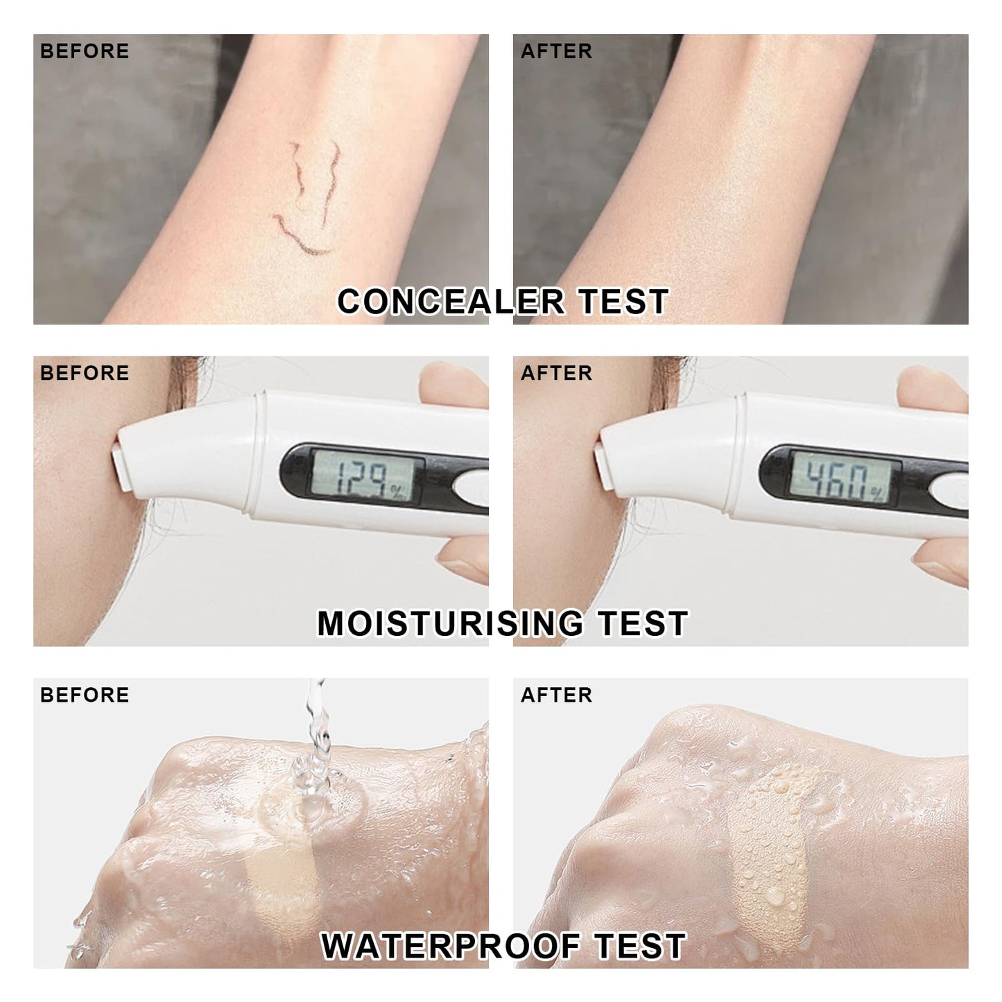 Mushroom Head Air Cushion CC Cream Foundation - Moisturizing Concealer for Even Skin Tone - Makeup Base Primer (#03 Brunet Brown)