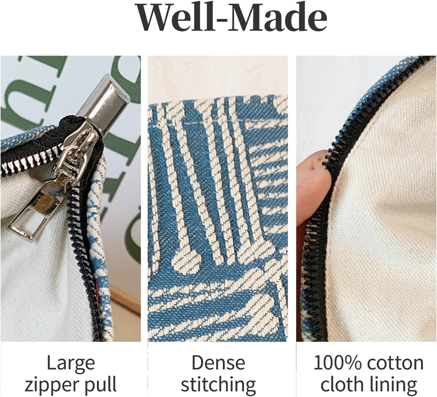 Makeup Bag for Women, Creative Cosmetic Bag, Large Zipper Pouch(10.6" * 7.1" * 2.8"), Aesthetic Make Up Bag for Purse, Perfect for Storing Makeup And Accessories, Makeup Bag for Daily Travel Gifting