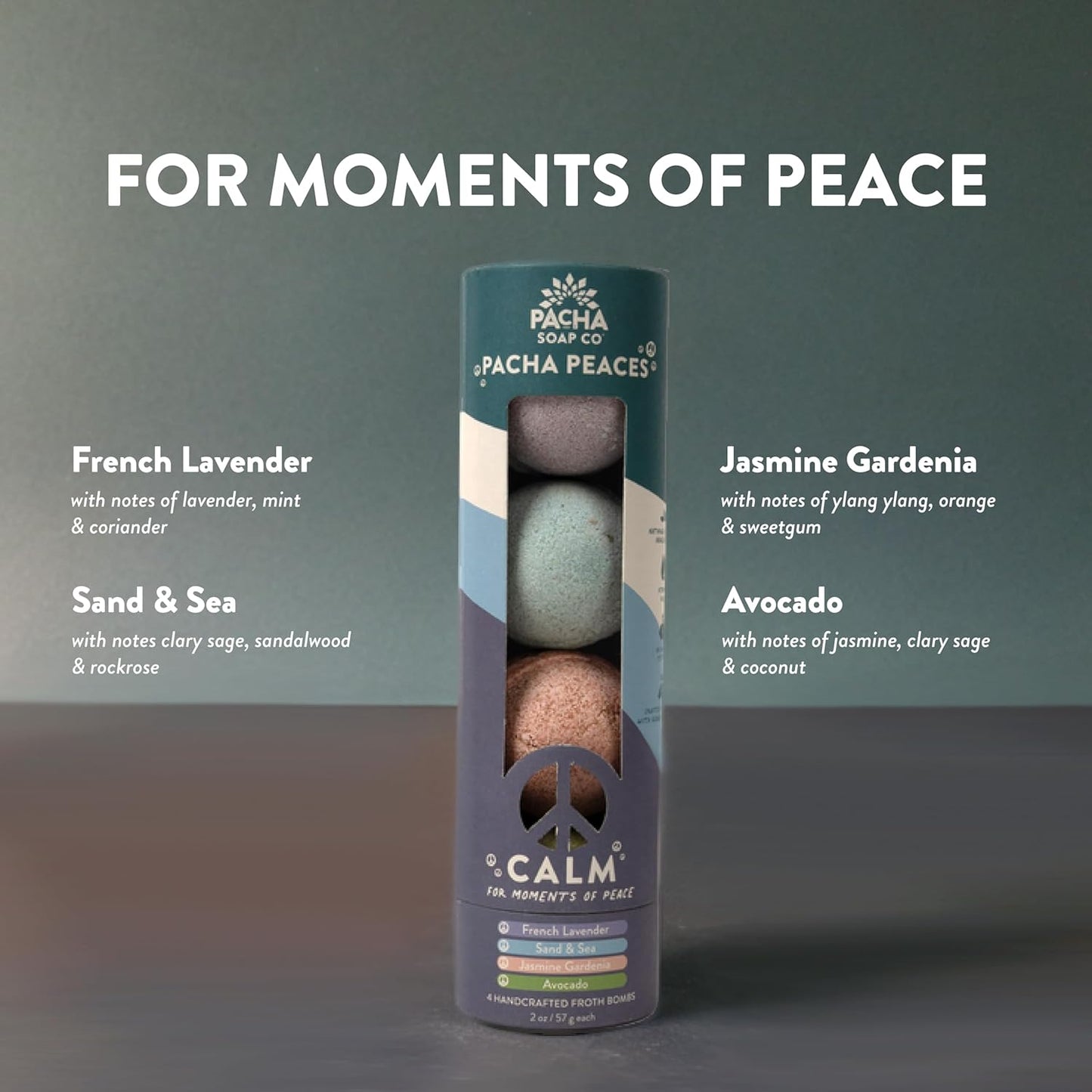 Pacha SOAP Froth Bath Bombs, Nourishing, Moisturizing, Pacha Peaces Variety, Naturally Derived & Handcrafted in The USA (2-Pack, 8 Pieces)