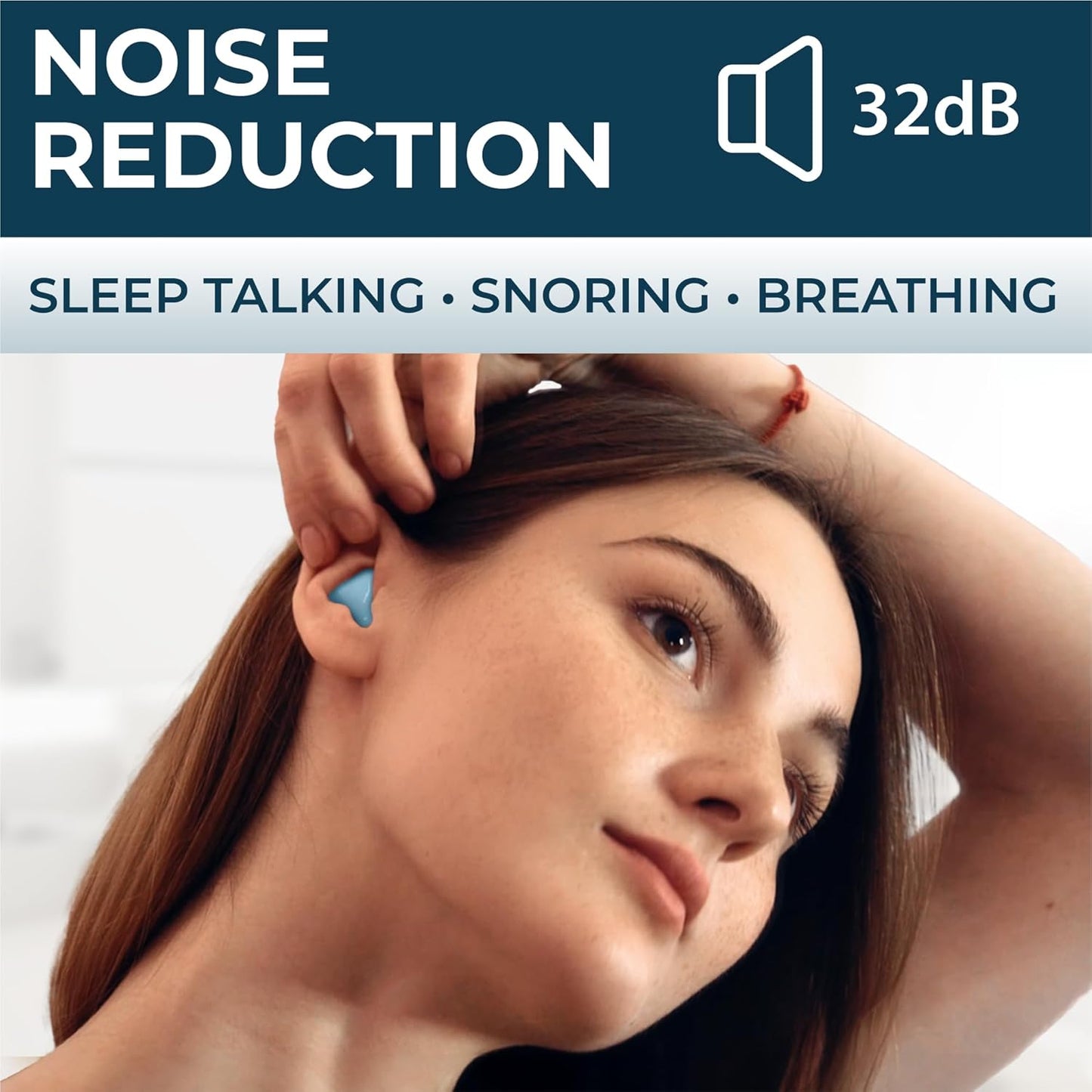 Peace&Quiet | PQ Wax Ear Plugs for Sleeping, Swimming - Soft Noise Cancelling Silicone Gel Wax Earplugs for Sleep and Swimmers, Sound Blocking Level of 32 Db, Color: Blue