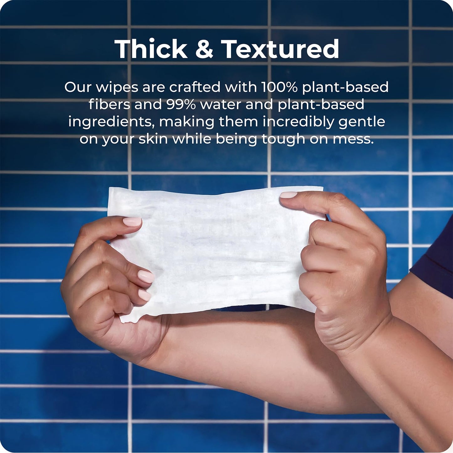 Squatty Potty Flushable Wipes - 6 Pack (300 Total Wipes) - 99% Water & Plant-Based - Green Tea, Cucumber & Aloe Spa Scent - pH Balanced - Septic Safe Adult Wet Wipes