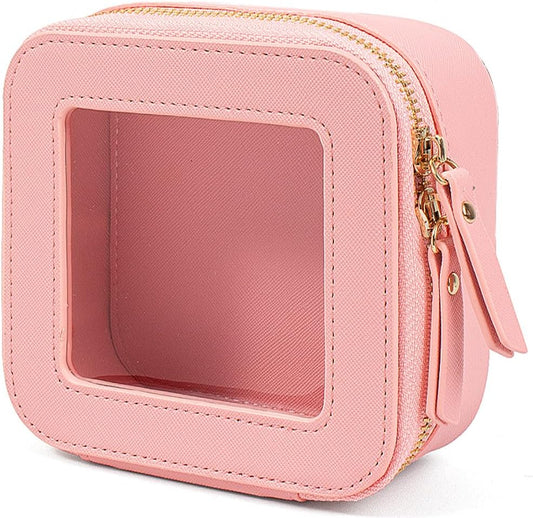 Travel Clear Makeup Bag Set, TSA Approved Cosmetic Bag Case with Zipper Portable Makeup Pouch Toiletry Bag Women Traveling Cosmetic Organizer Storage Bag Car Organizer Car Essentials for Women