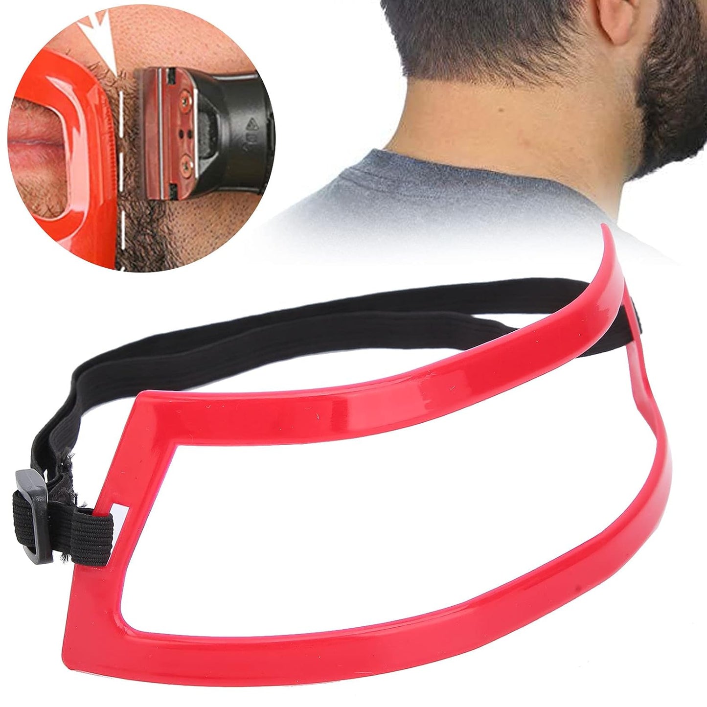 Men Neckline Shaving Template, Neck Hair Trimming Styling Red Hairline Shaping Tools
