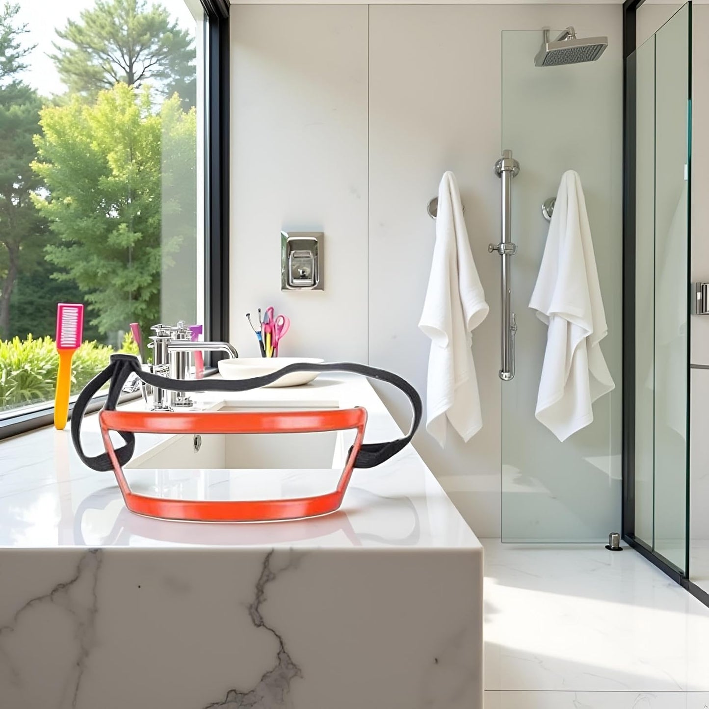 Red Neck Hair Template Neck Hair Template Precise Position Hands-Free Plastic Guide Neckline Shaving for Family Neckline Shaving Neckline Shaving Cutting Tools