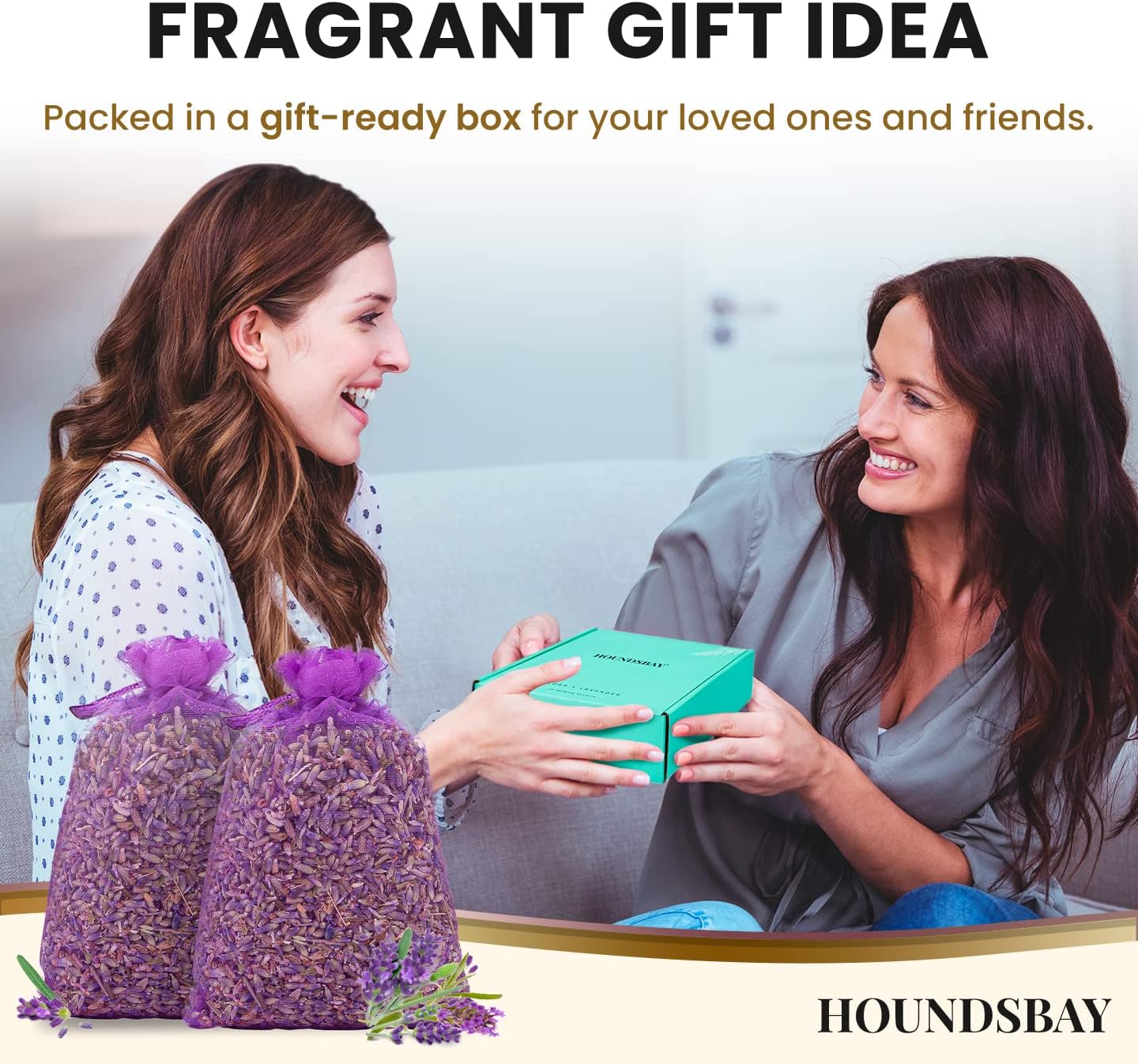 10 Lavender Sachet Bags, Fully Stuffed Scented Sachets with Hanger Hooks, Perfect for Closets, Drawers, Cars, Gym Bags, or Anyplace That Needs to Smell Better