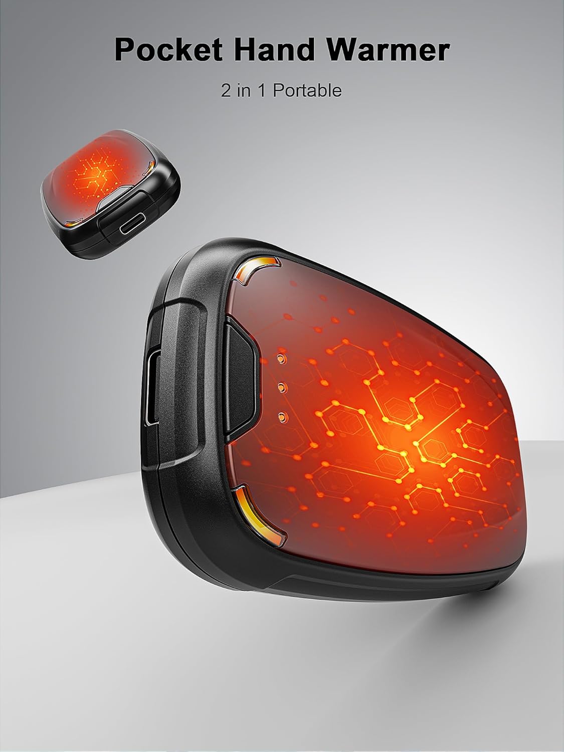 Hand Warmers Rechargeable 2 Pack, Rechargeable Hand Warmer, Pocket Portable Electric Hand Warmer, Reusable Handwarmers, A Winter Christmas Hand-Warming Gift for Work, Camping, Golf, and Hunting