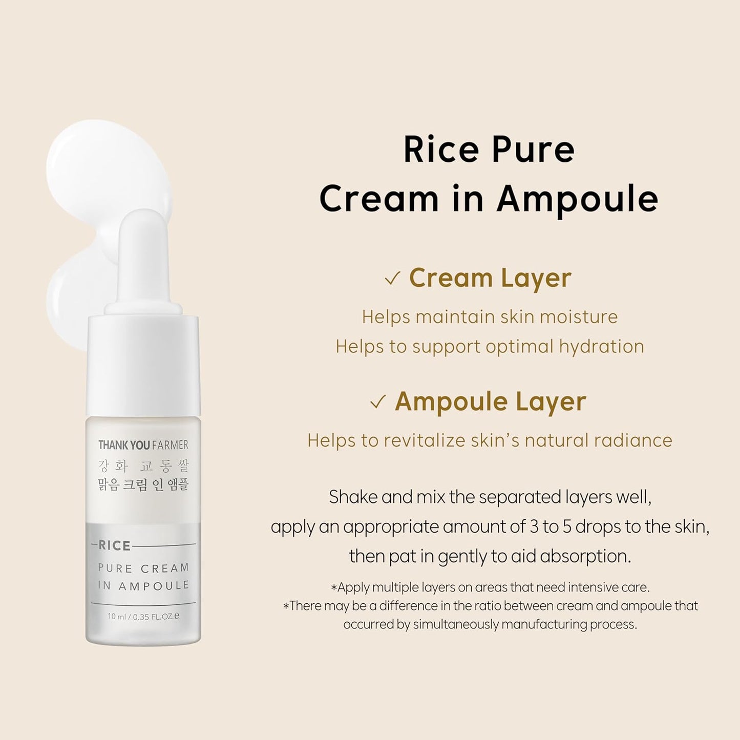 THANKYOU FARMER Rice Pure Skincare Set, Full Size Toner(7.03 fl oz) + Mini Size Ampoule(0.35 fl oz) Korean Skincare Set, Glass Skin