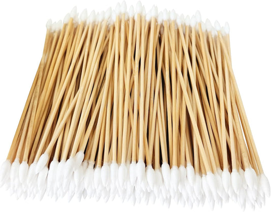 Gun Cleaning Swabs, Dual - Ends Tips, 6 Inch Gun Cleaning Supplies, Long Cotton Swabs with Bamboo Sticks in A Storage Case for Gun Cleaning and Maintenance