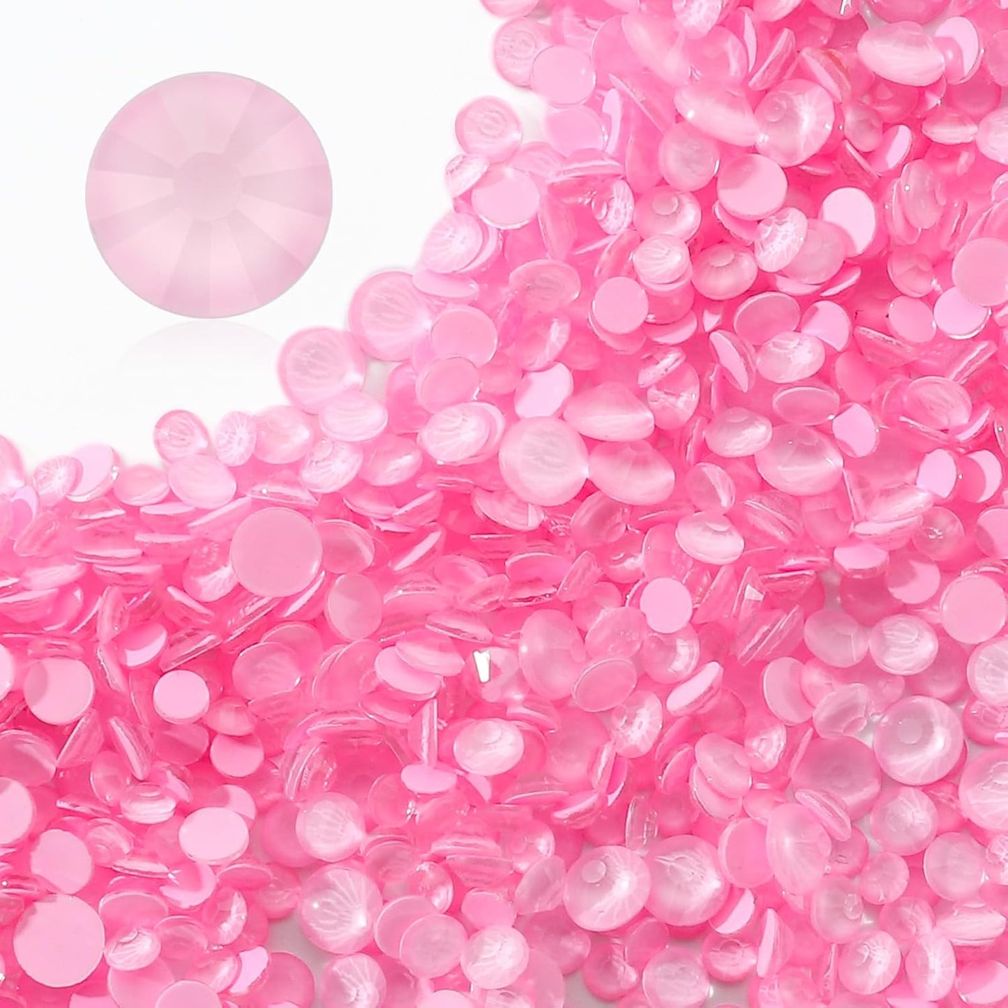 Mocha Rose Flatback Rhinestones, Glass Rhinestones for Nail Art and Craft, Glue Fix, Loose Crystal Gemstones(Mocha Rose, SS10, 1440pcs, 2.7-2.8mm)