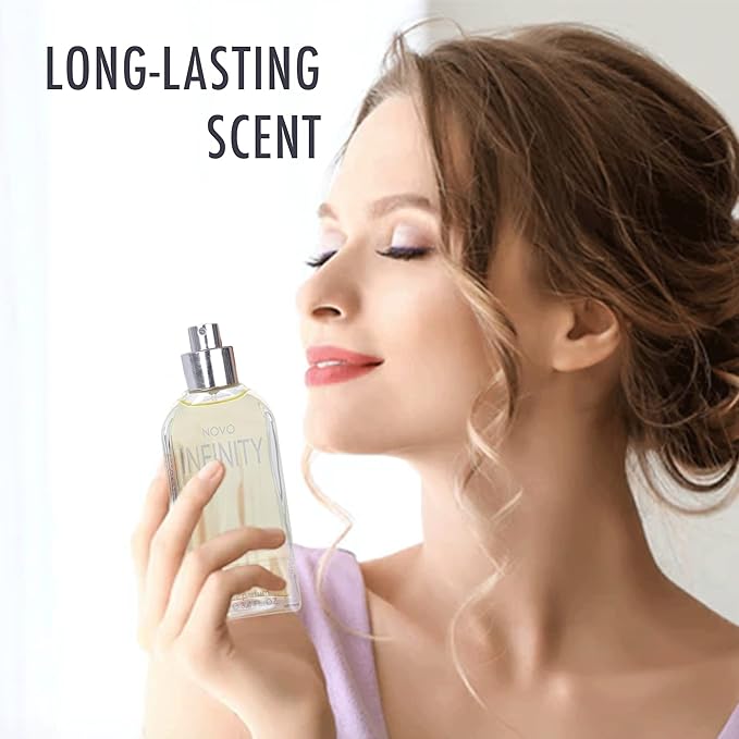 Novo Infinity for Women - 3.4 Fluid Ounce Eau De Parfum Spray Refreshing Mix of Citrus Floral & Musk Fragrances Smell Fresh All Day Long Lovely Gift Occasions