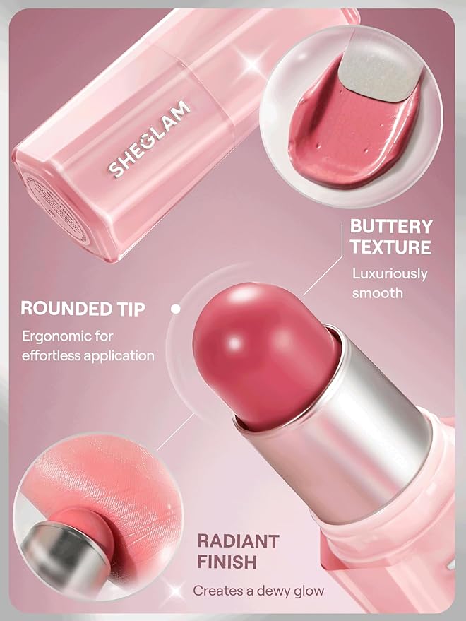 SHEGLAM Buttery Bliss Blush Stick Cream Milk Makeup Blush-Guava Juice