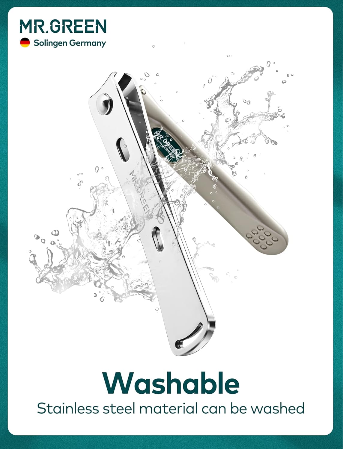 MR.GREEN Nail Clipper 4Pcs Set, Stainless Steel Manicure Pedicure Set, Medical Grade Grooming Kit with Travel Case Gift Box for Man & Woman