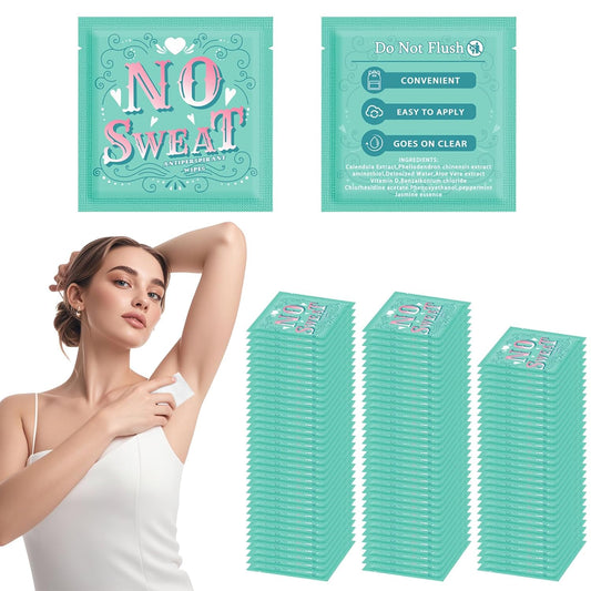 Body Wipes 100 pieces of Antiperspirant deodorant Wipes And Travel Deodorant Individually Wrap Hypoallergenic Mini Deodorant Underarm Sweating And Travel To Clean Skin For Female Male Teenagers