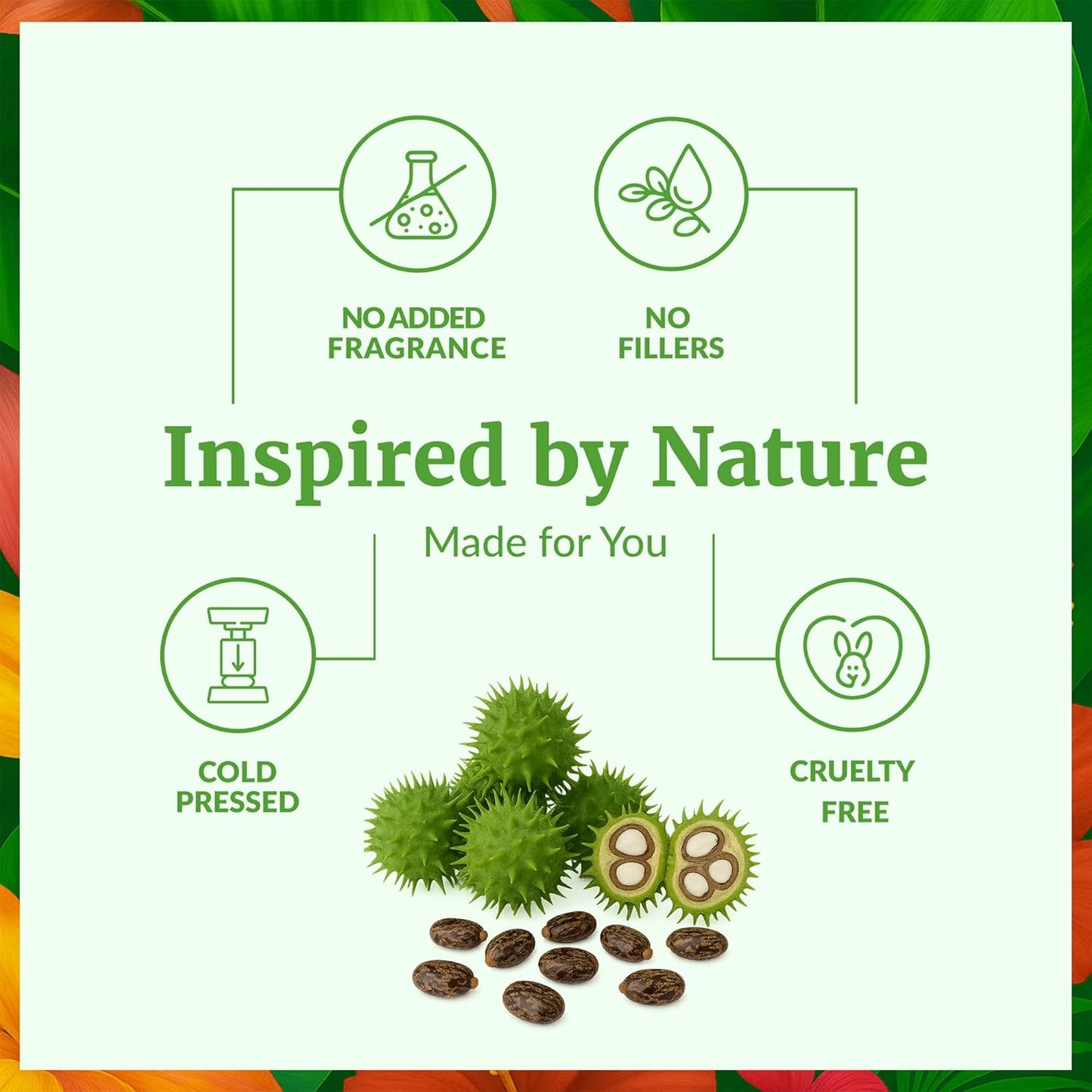 SVA Castor Seed Oil Organic - 16 Fl Oz – 100% Natural Cold Pressed Organic Castor Oil - for Face, Skin Care, Hair Care, Scalp Massage & Body Massage with Pump