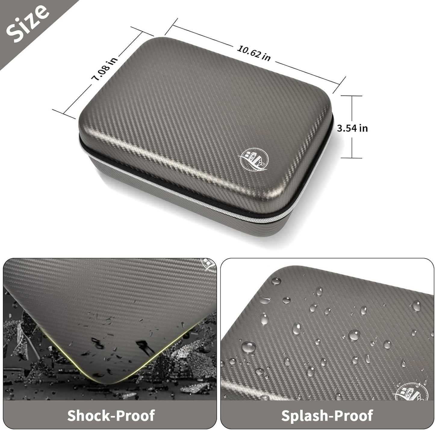 Boobowl Barber Accessories Bag for Clippers and Supplies, Mens Hair Trimmers Box, Portable Storage Organizer for Hair Cutting, Guard Grooming Kit and Barbers Supplies (Bag Only) (Dark Grey)