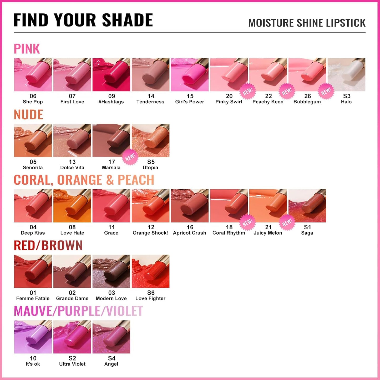 Oulac Pale Pink Lipstick Shine for Women, 2 in 1 Glossy Light Pink Tinted Lip Balm, Hydrating Lipstick for Dry Lips, Moisture Shine Sheer Juicy Finish Vegan 2.2g/0.07oz (20)