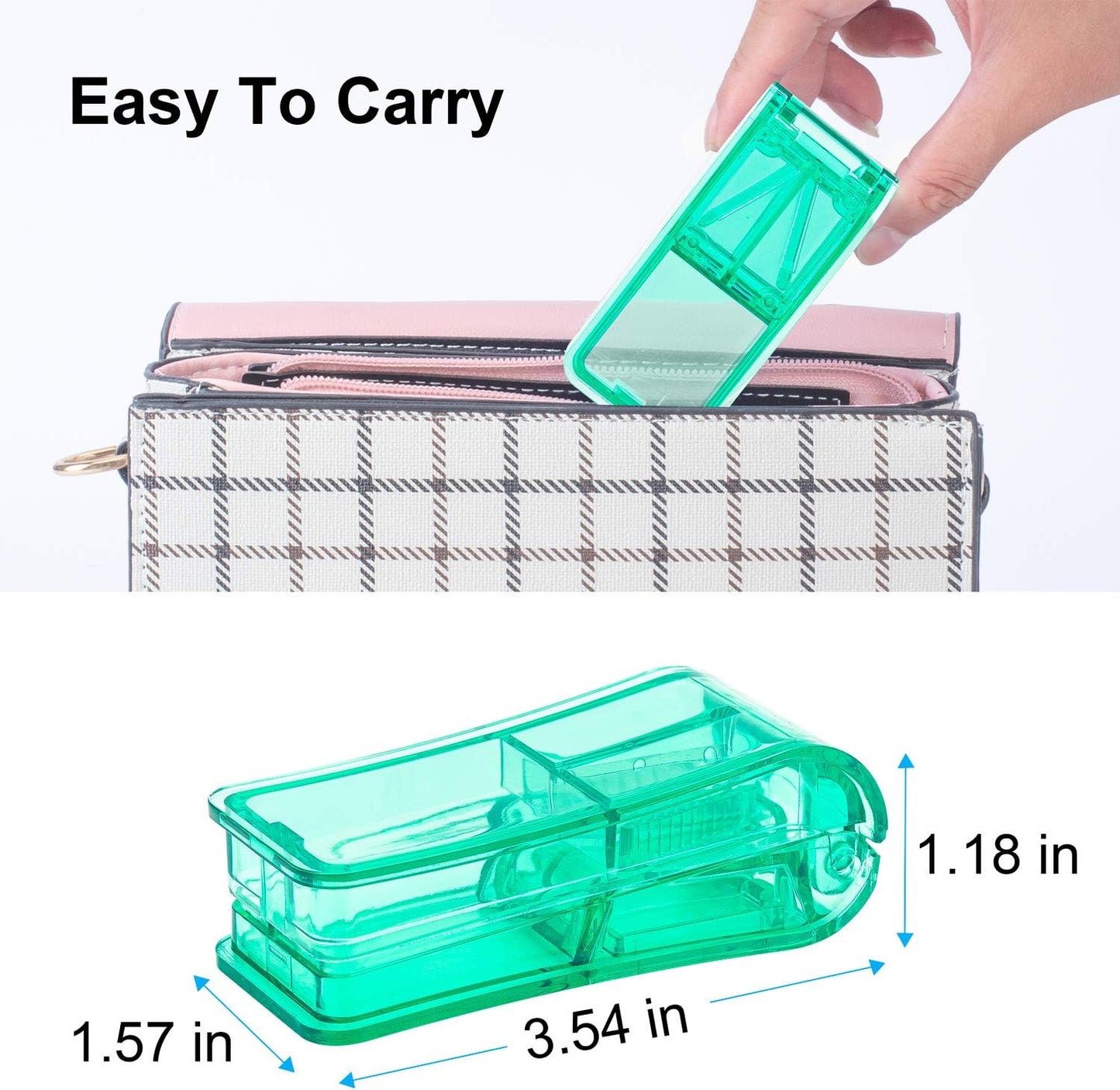 2PCS Pill Cutter, Professional Pill Splitter for Cutting Small Pills or Large Pills in Half