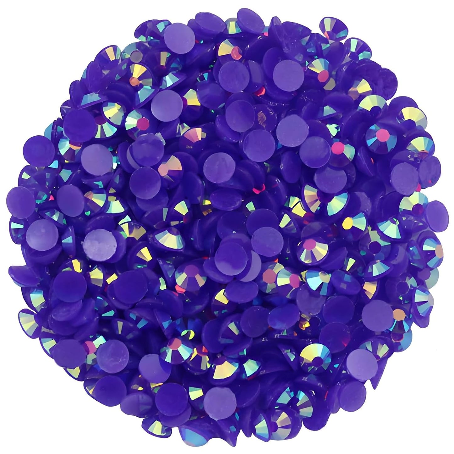 4500 Pcs SS12 3mm AB Flatback Rhinestones for Nails Art Crafts Glitter Round Shine Gems Crystals DIY Clothes Shoes （Dark Purple AB）