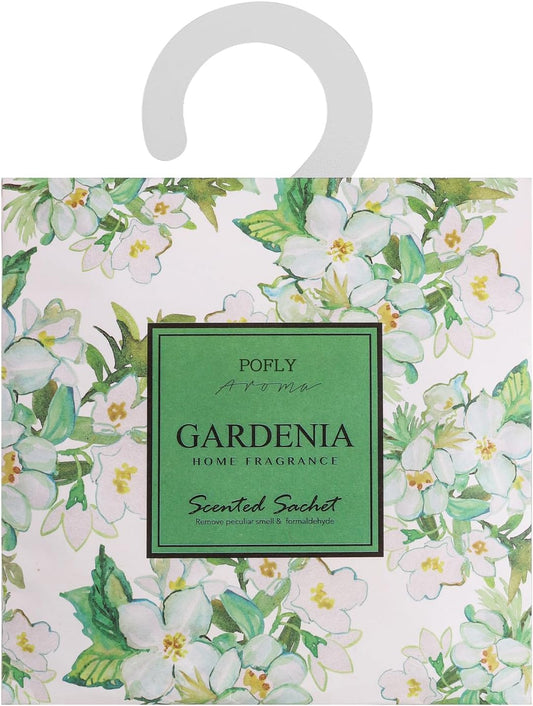 12 Packs Gardenia Scented Sachets – Long-Lasting Air Freshener & Closet Deodorizer for Drawers, Closets, Cars & Wardrobes