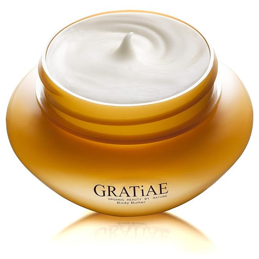 Gratiae organic silky body butter, shea butter, anti aging skin care, moisturizer, firming, lightweight, age spots Apple Green Tea & Ginger 5.95 Fl oz