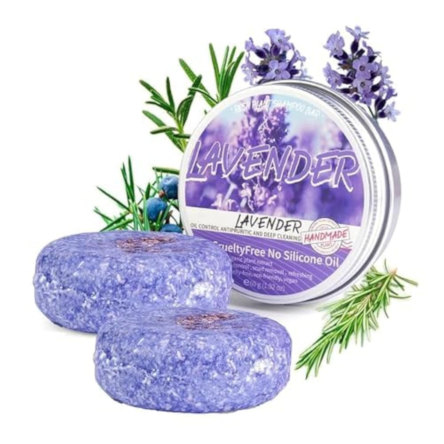 2PCS Shampoo Bar for Gray Hair,Purple Rain Shampoo Bar for Grey Hair,Shampoo Bars For Thinning Hair For Men & Women