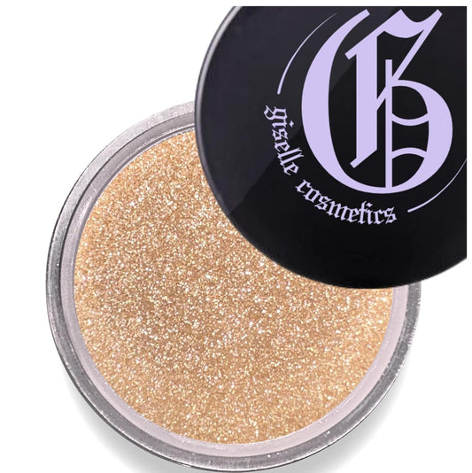 Crushed Diamond Tan Eye Shadow - Loose Glitter Mineral Organic Eyeshadow Palette - Brown, Nude, Gold Shimmer Makeup - Highlighter Talc-Free Sparkly Glitter Eyeshadow Powder