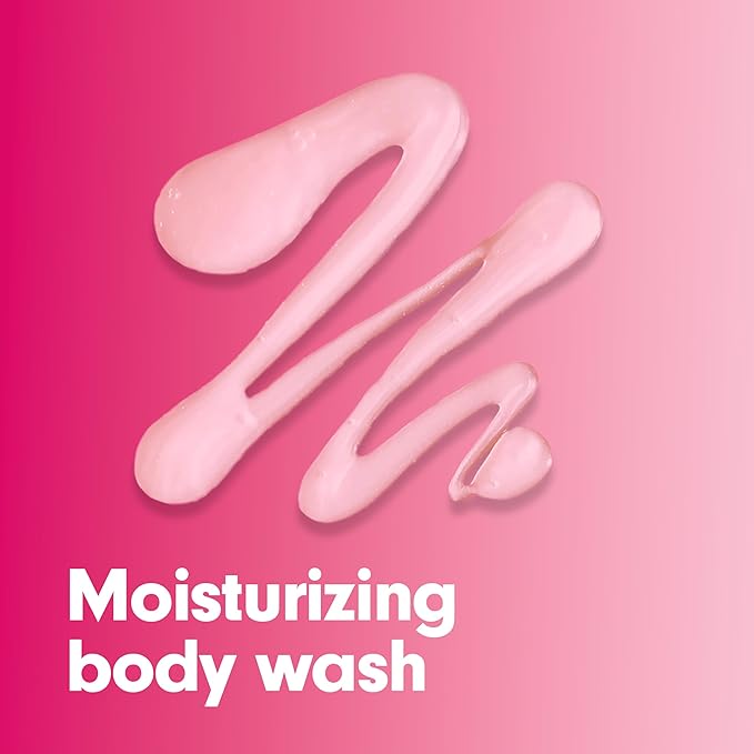 Softsoap Moisturizing Body Wash and Shave Gel, Creamy Strawberry Scent, 20 fl oz Bottle (Pack of 4)