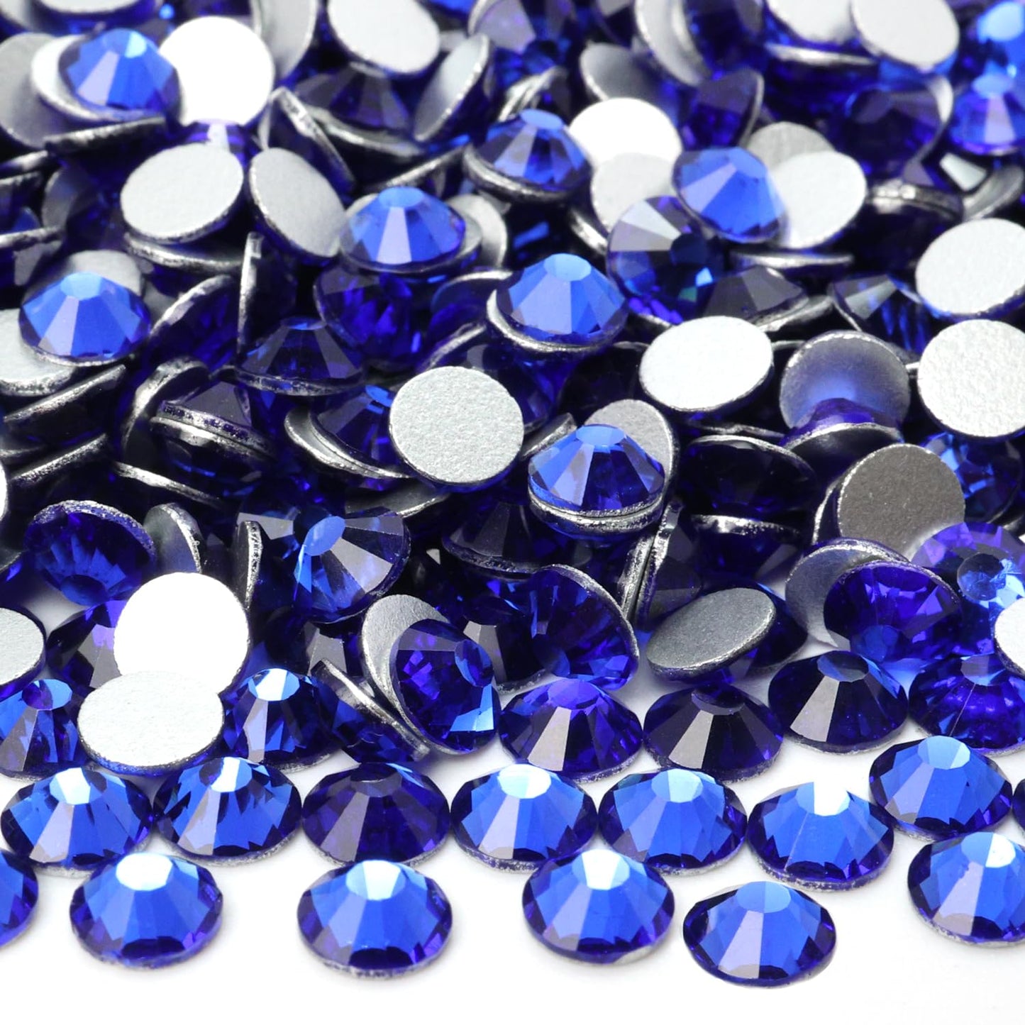 Flatback Glass Rhinestones,Bedazzler Gems 288pcs Non Hotfix Crystal Rhinestones for Nail Charms Crafts Clothes Tumblers,Sapphire,SS30